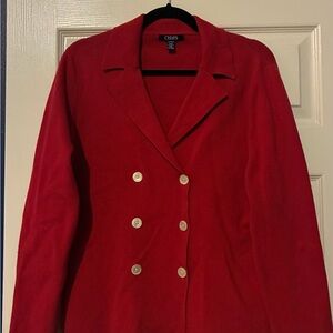 Chaps Women's Scarlet Double-Breasted Blazer